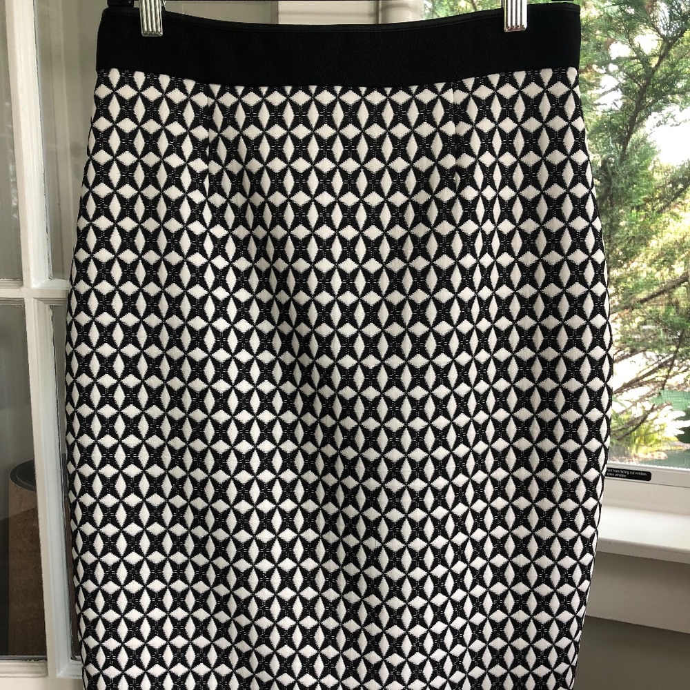 Banana Republic Blk & Wht Pencil Skirt-6